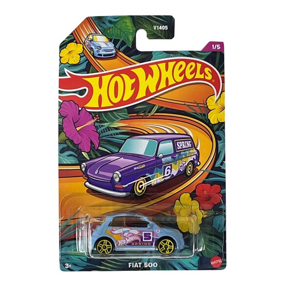 Hot Wheels 2024 Fiat 500 Purple HW Spring Series 1/5 Diecast Car - Picture 1 of 6